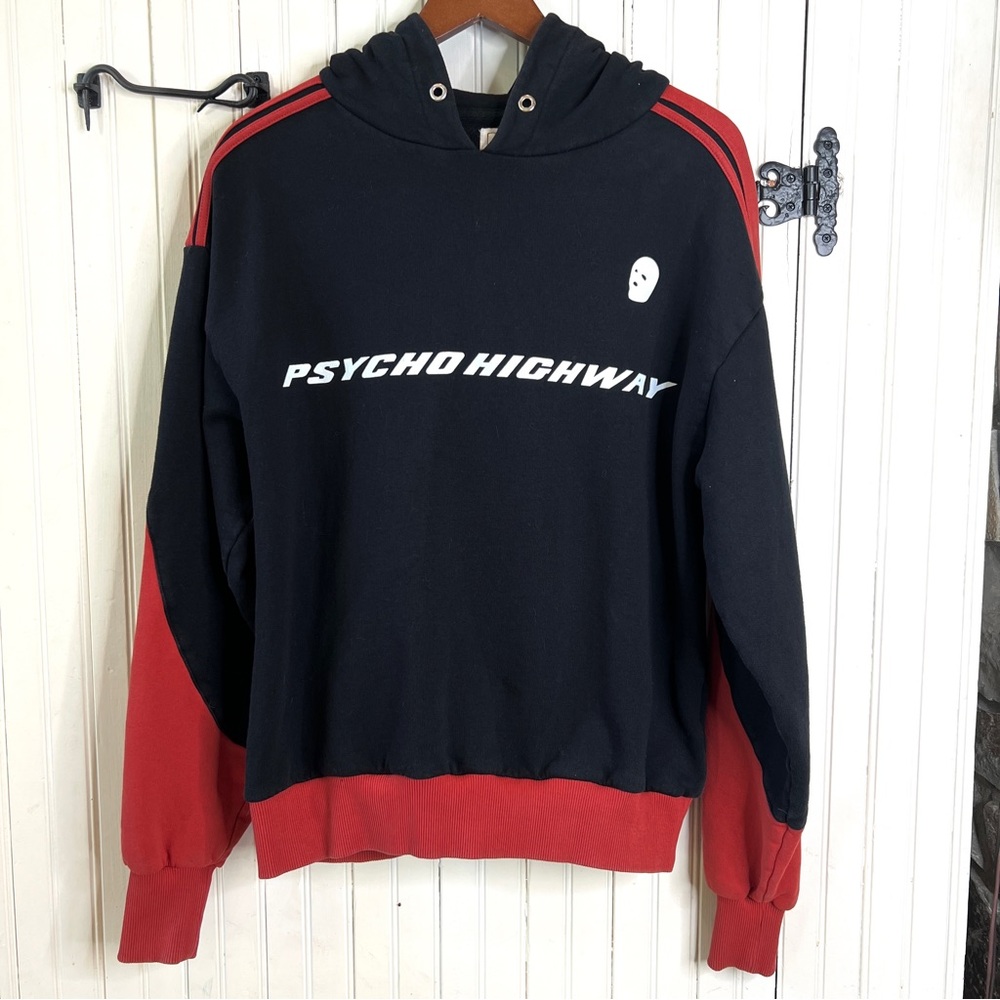 YOUTHS IN BALACLAVA Psycho Highway Hoodie Two-Tone Size Medium FW2022